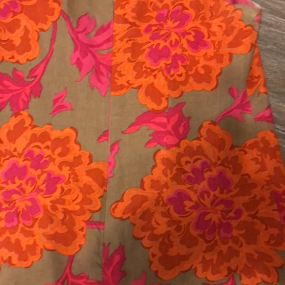 New Direction Elegant Linen and Rayon Floral Dress - Picture 6 of 7